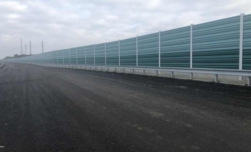 Hliníková protihluková stěna I/16,Slaný - obchvat