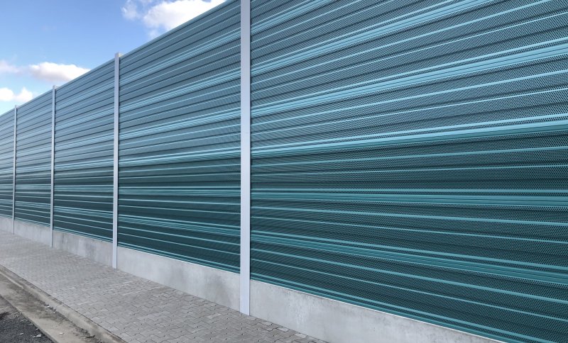 Hliníková protihluková stěna I/16,Slaný - obchvat