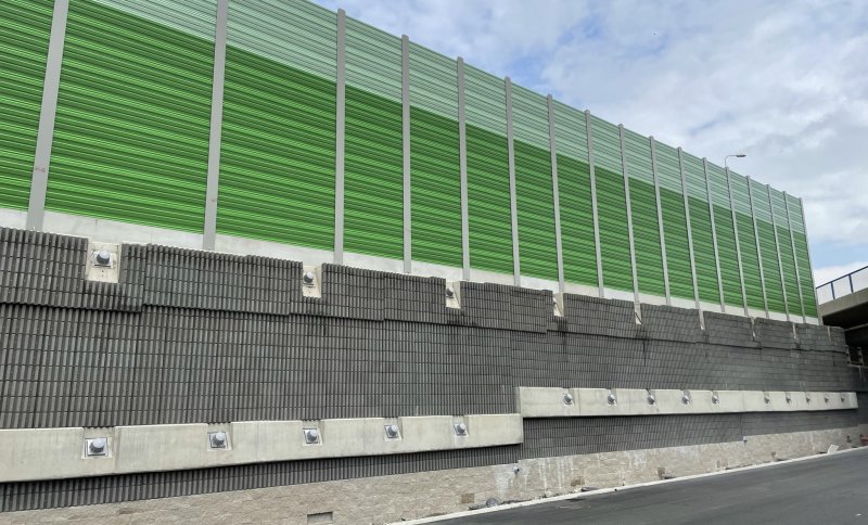 Hliníková protihluková stěna D6,Lubenec - obchvat